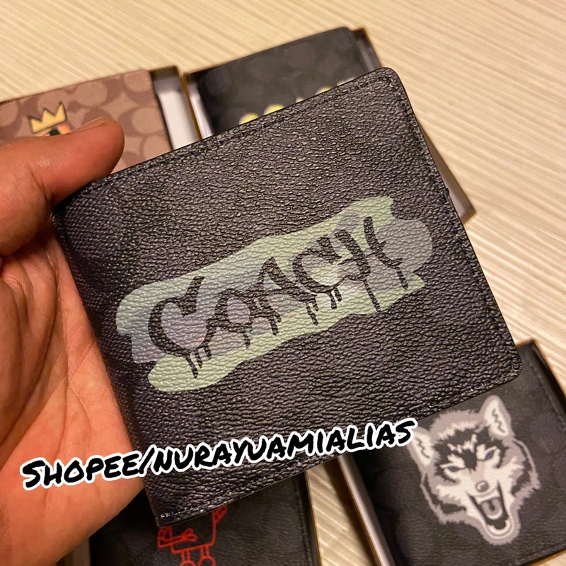 Dompet kulit pria Coach import dompet lipat pria branded dompet kulit pria import