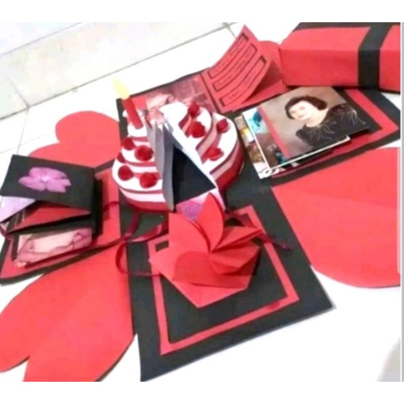 Exploding Box Hadiah Ulang Tahun Pacar Cewek Pasangan Lampu Aesthetic Unik Murah Lucu Buat Sahabat P