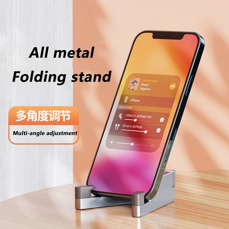 Dudukan Smartphone Tablet Holder Foldable Desk Stand - T1 - Black