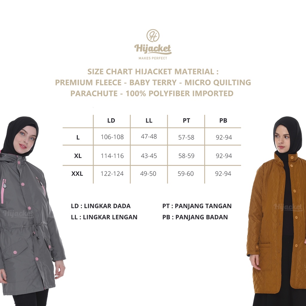 HIJACKET MARWAH | HIJAKET JAKET HIJAB PANJANG WANITA MUSLIMAH SYAR'I