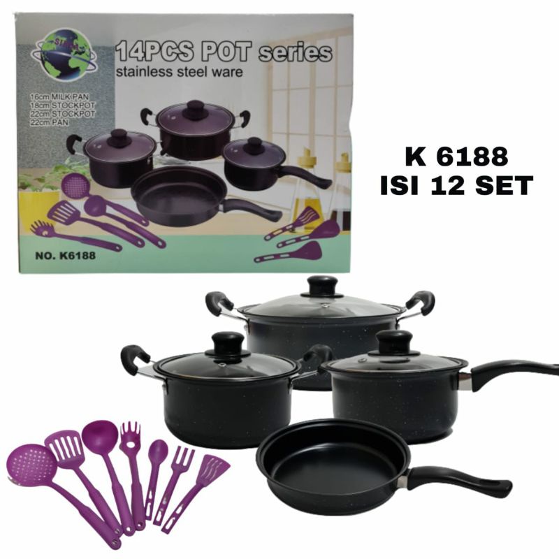 Jual Sinda Cookware Set 14 Pcs / Peralatan Masak Lengkap Set Shopee