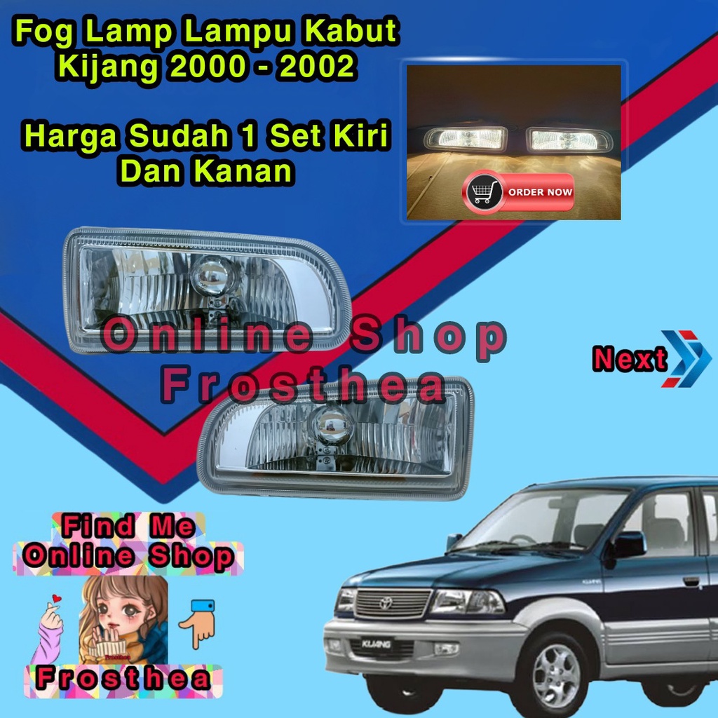 Fog Lamp Light Angel Eyes Foglamp Car Head Led Spot Lampu Tembak Sorot Mobil Kijang Efi Depan Tembus