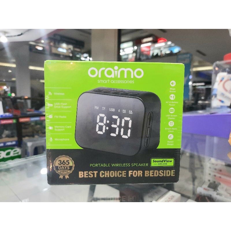 SPEAKER WIRELESS PORTABLE ORAIMO OBS-03S SOUNDVIEW - SMART ALARM CLOCK