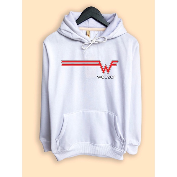 Jaket Hoodie Weezer Band Long Logo