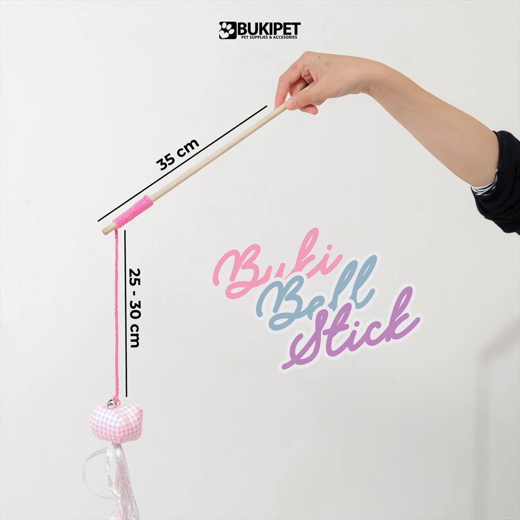 Mainan Kucing Tongkat Kucing &quot;BELL STICK&quot; Mainan Interaktif Kucing - BUKITOYS BELL STICK For Pet Play