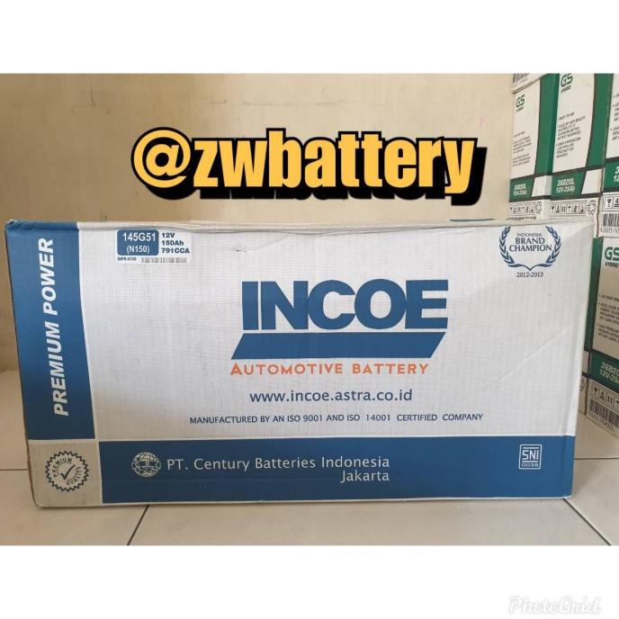 Aki basah INCOE PREMIUM N150 (150Ah) + Accu Zuur