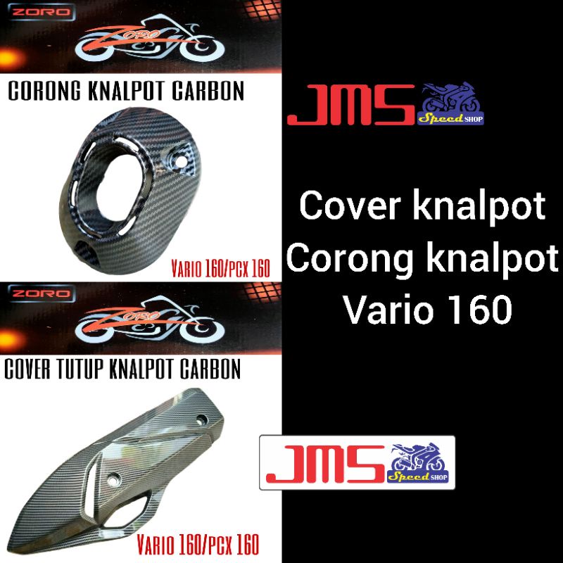 cover knalpot carbon plus corong knalpot carbon set vario160 pcx160 zoro