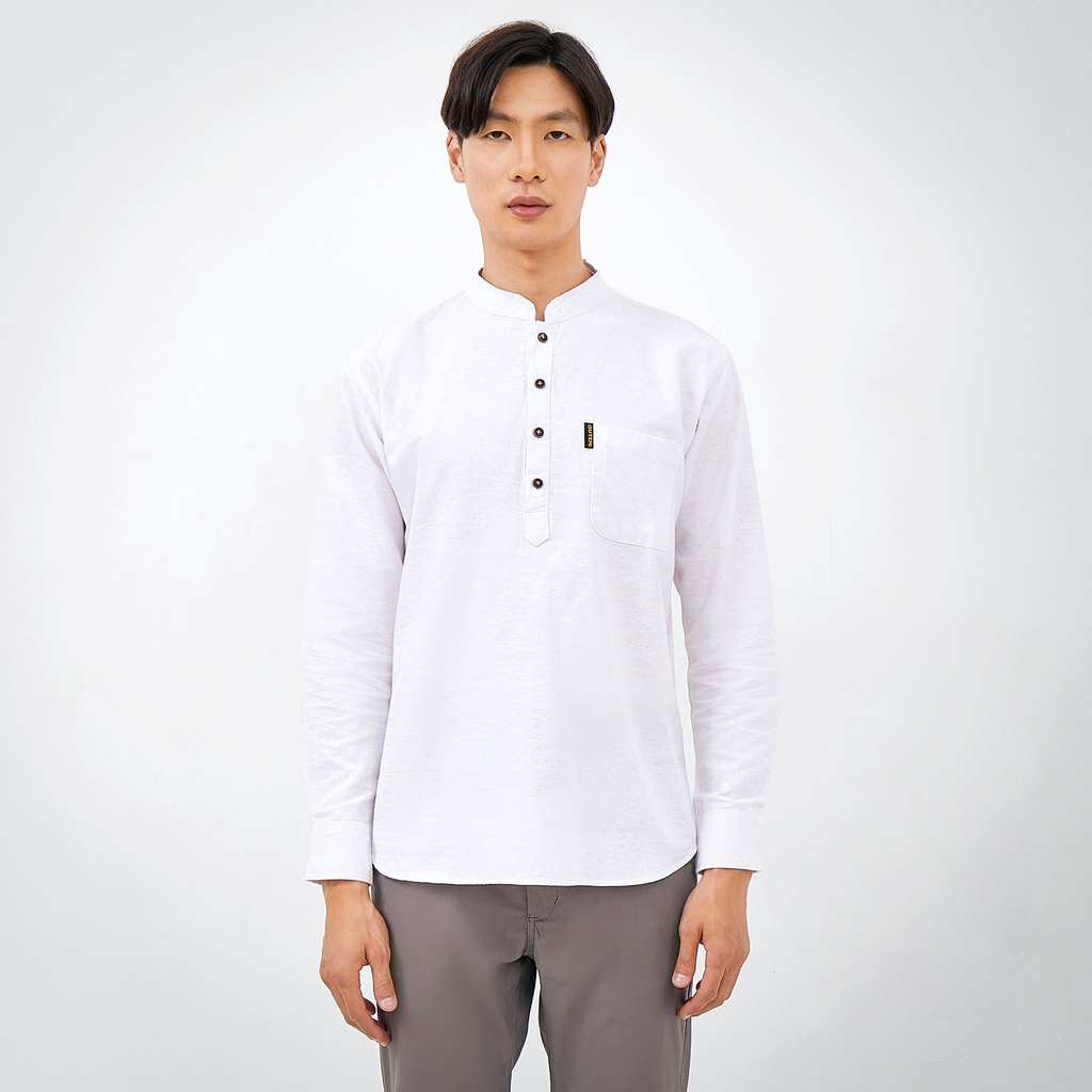 Guten Inc - Kemeja Lengan Panjang Pria Sabian White LS Shirt