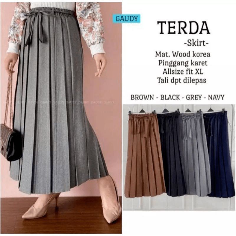 TERDA OFFICE SKIRT PLISKET JUMBO DAN STANDAR SEMIWOLL PREMIUM BISA COD