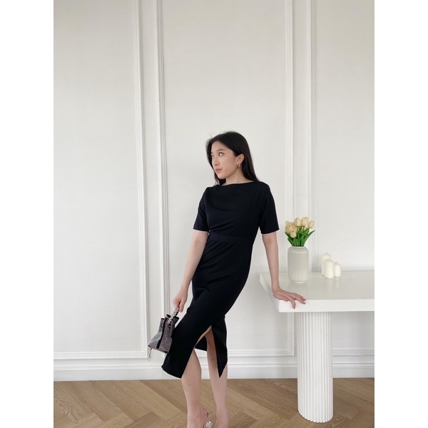 [ COFFEELUV ] LUNA DRESS - Basic Dress / Party Dress / Dress Wanita / Dress Kondangan