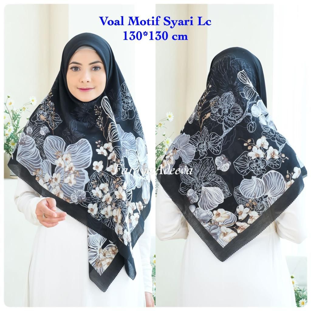 KERUDUNG SEGIEMPAT SYAR'I DEENAY LASERCUT KW KERUDUNG SEGIEMPAT JUMBO MOTIF TERBARU NAYLA HIJA'B