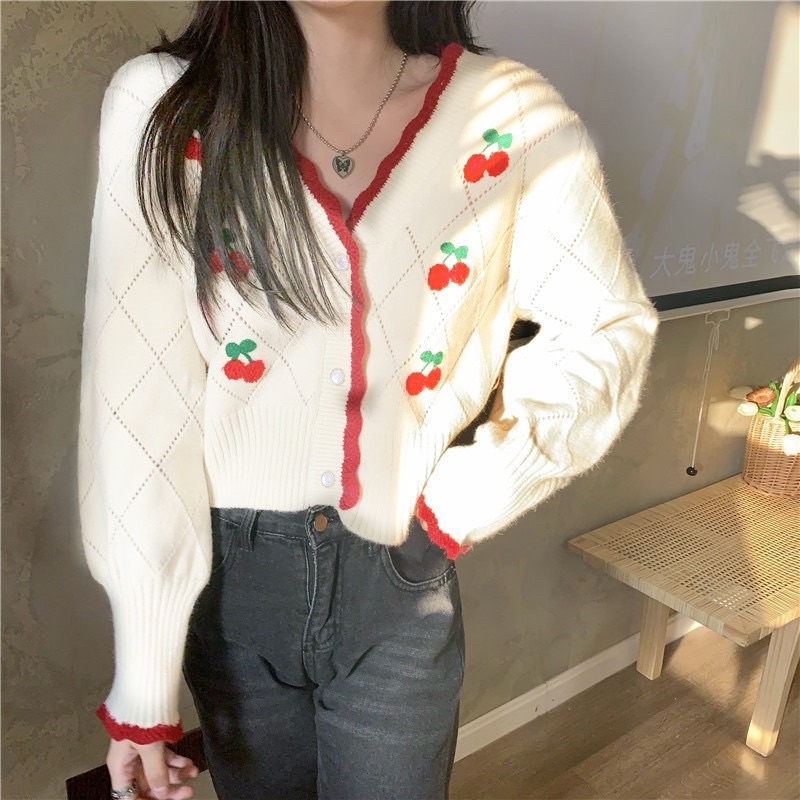 chatta - NUNA CARDI | Kardigan Wanita Korea Atasan Lengan Panjang Korea Knit Rajut Import Fashion Ko