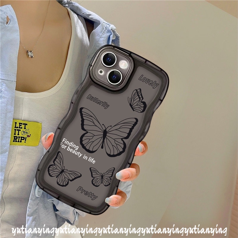 Soft Case TPU Motif Kupu-Kupu Retro Untuk VIVO Y21 V23E V20 V21 Y75 Y16 Y22 Y12 Y15s Y15 Y20 Y17 Y11 Y15A Y35 Y22s Y33s Y55 Y12s Y1s Y21s Y1s Y30 Y1s Y21s