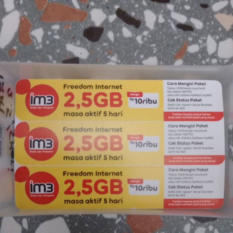 voucher Indosat 2.5Gb Jateng jabar