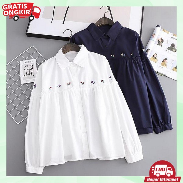 Baj Bkouse Import Premium Pakean Kerja Formal Hem Blouae Casual Blus Kemeja Model Terbaru Baju Atasa