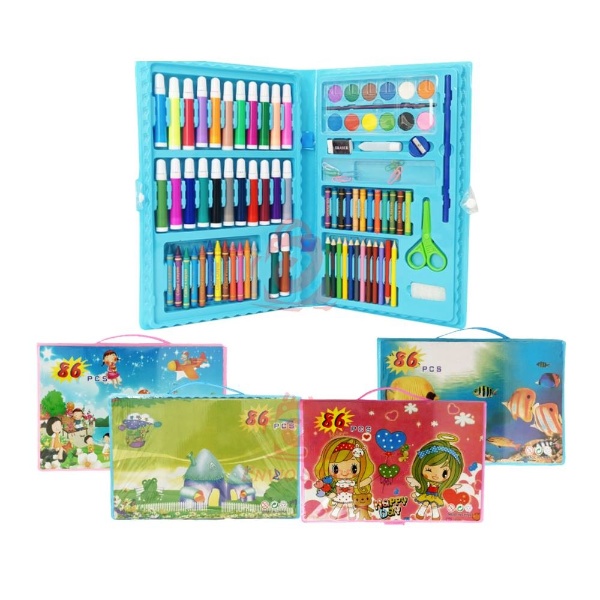 

Coloring Set 86in1 murah ( Alat Menggambar & Mewarnai - Pensil Warna, Crayon, Spidol, Cat Air )