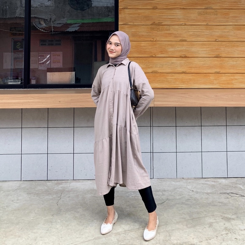 Povi Midi Dress Cotton Linen