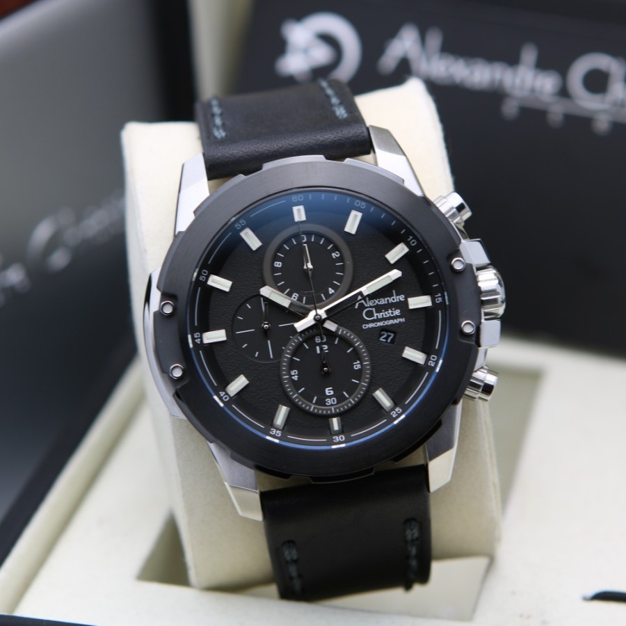 JAM ALEXANDER CHRISTIE PRIA ORI KULIT AC 6583 ALEXANDRE CRISTY ORIGINAL 100% CRISTIE COWOK LAKI