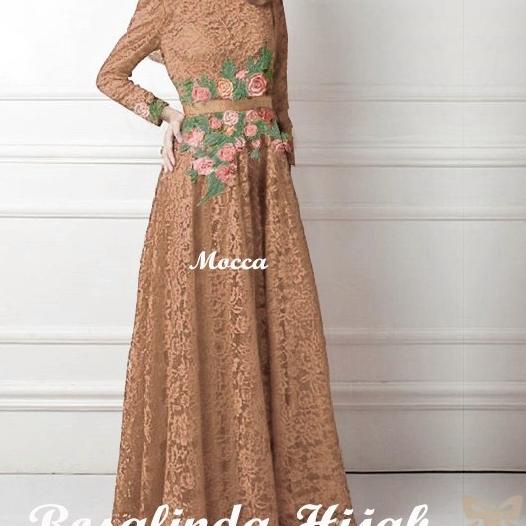 GAMIS LEBARAN 2017 / BAJU PESTA MUSLIMAH / GAMIS BROKAT TERBARU - Maroon