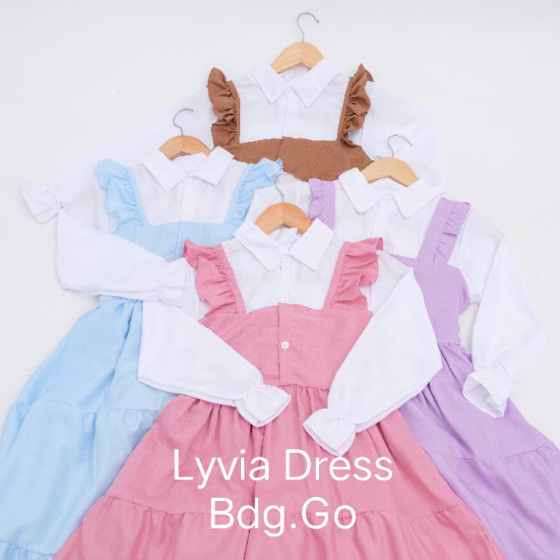 Dress Anak Cantik Dress Anak Perempuan Gamis Anak Muslim Lyvia Dress Bahan Moscrepe