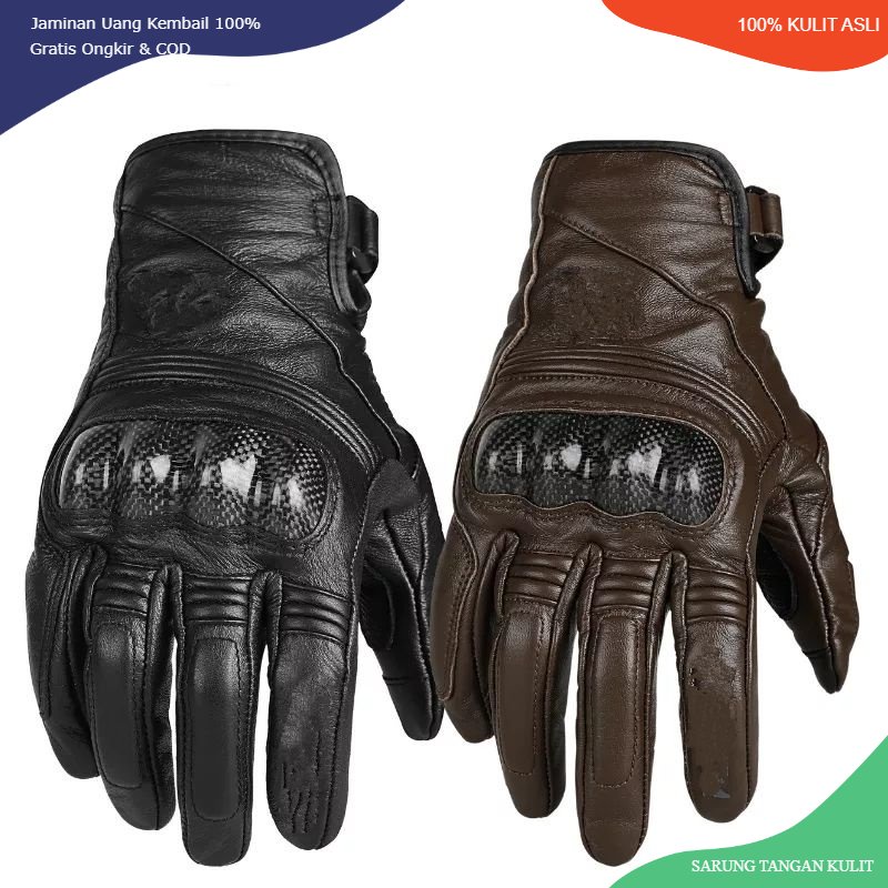 Sarung tangan kulit/ sarung tangan motor/sarung tangan motor kulit asli/sarung tangan kulit asli dom