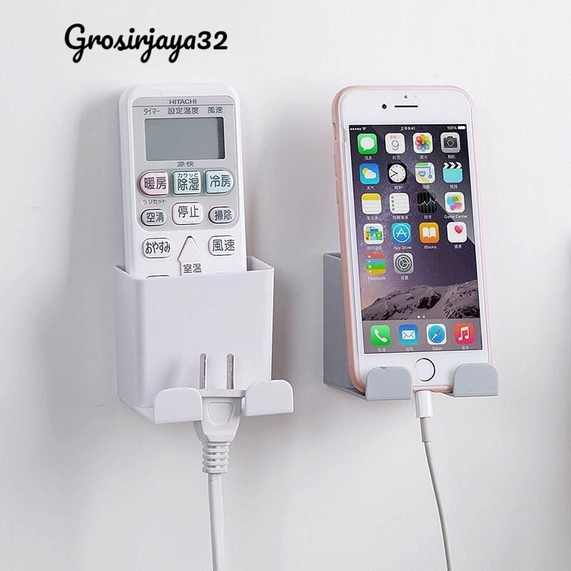 KOTAK PENYIMPANAN REMOTE DAN HP / RAK CHARGER TEMPEL MODEL BARU / GANTUNGAN REMOTE / HANGER REMOTE