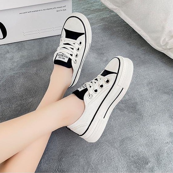 TBIG [COD] Sepatu Sneakers DONNAS Sepatu Kanvas Import Wanita Sepatu Korea Style Sekolah Kuliah