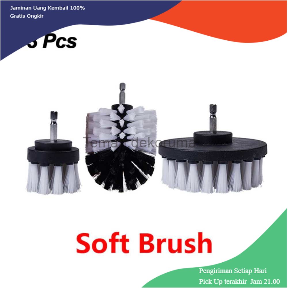 TD-PR2 UNTIOR Kepala Sikat Pembersih Brush Car Polisher Kit 3 PCS - DB003