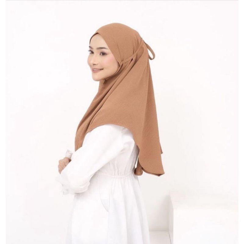 Bergo Crinkle Airflow | Bergo Cutton Airflow Crinkle | Hijab Bergo Crinkle