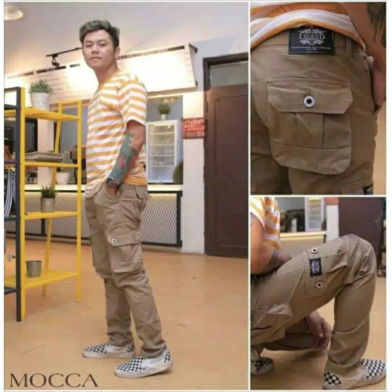 [BISA COD]Celana Cargo Panjang Pria Dewasa Kimpol Size 27-28