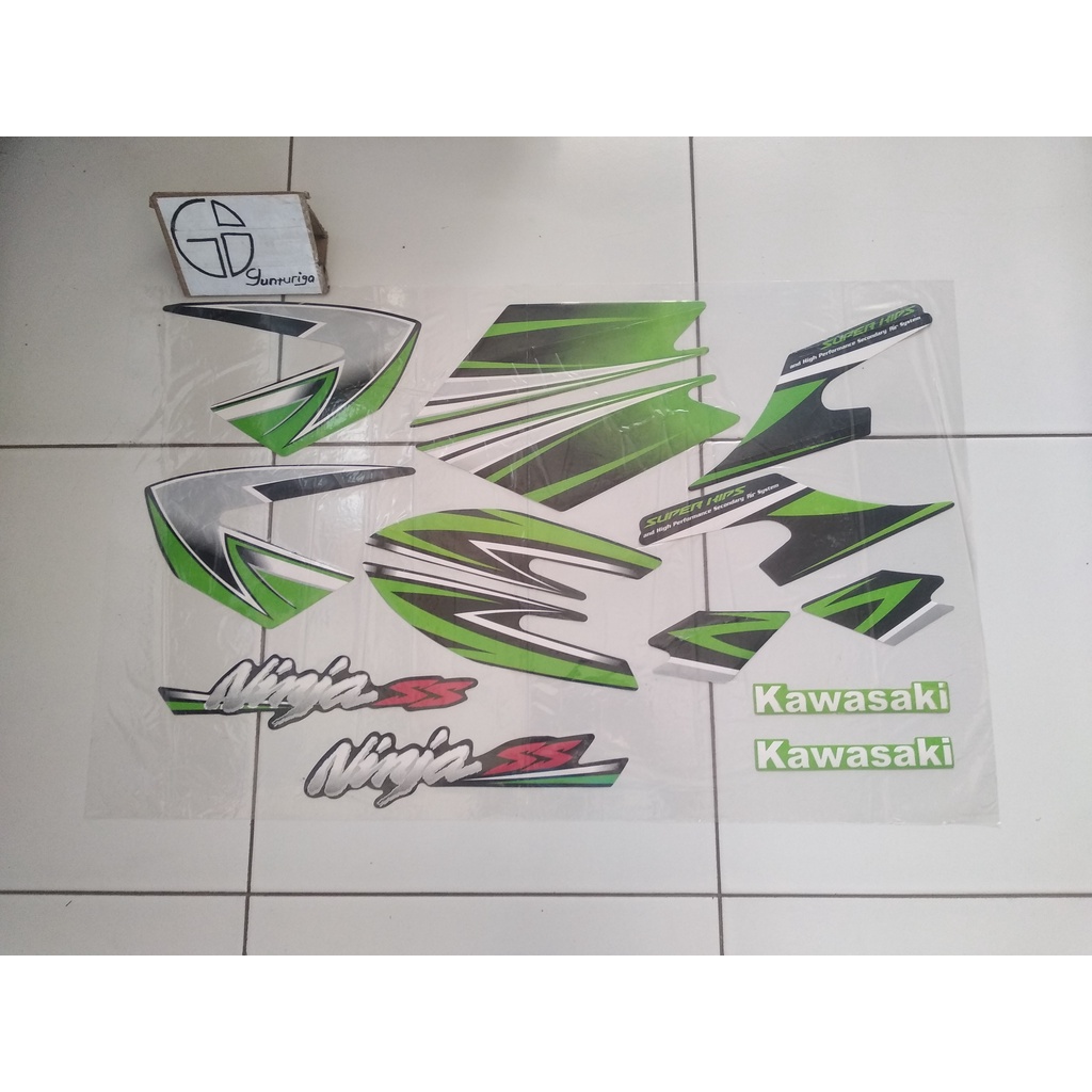 Striping Sticker Lis Kawasaki Ninja SS 2010 2011 Hijau