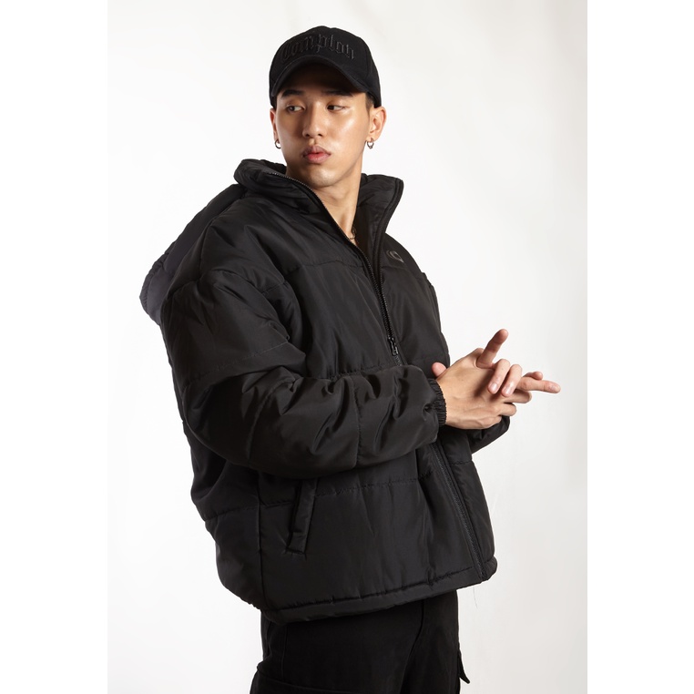 OCWA LEE PUFFER WATERPROOF BLACK JACKET