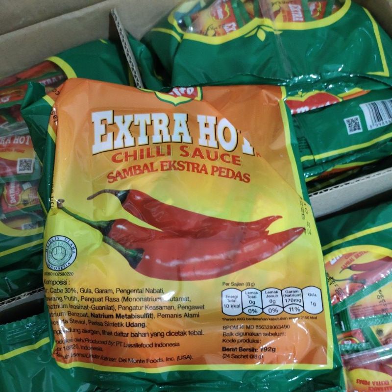 

delmonte extra hot cabe 24 sachet