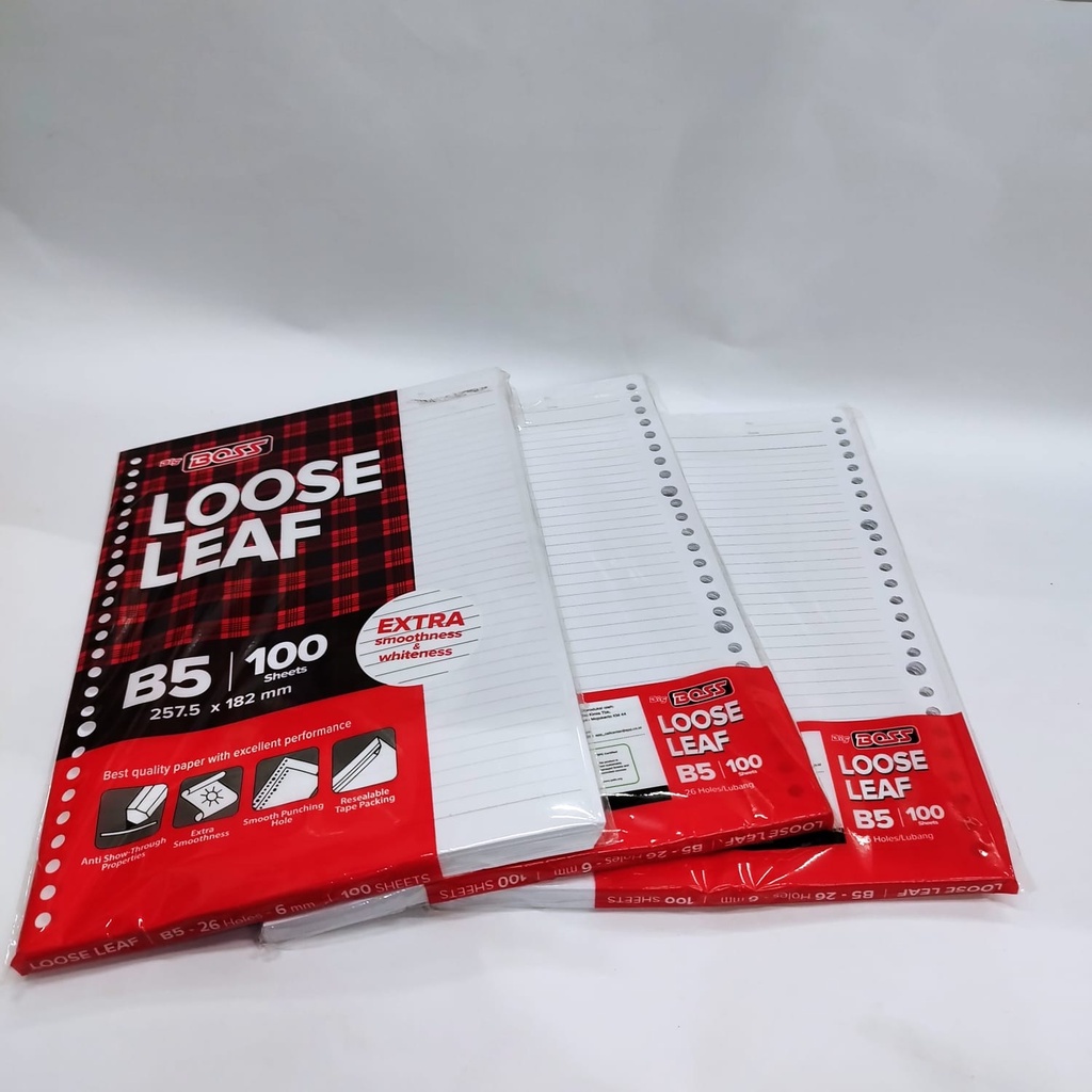 

Loose Leaf BigBoss Ukuran B5 Isi 100 Lembar Bergaris