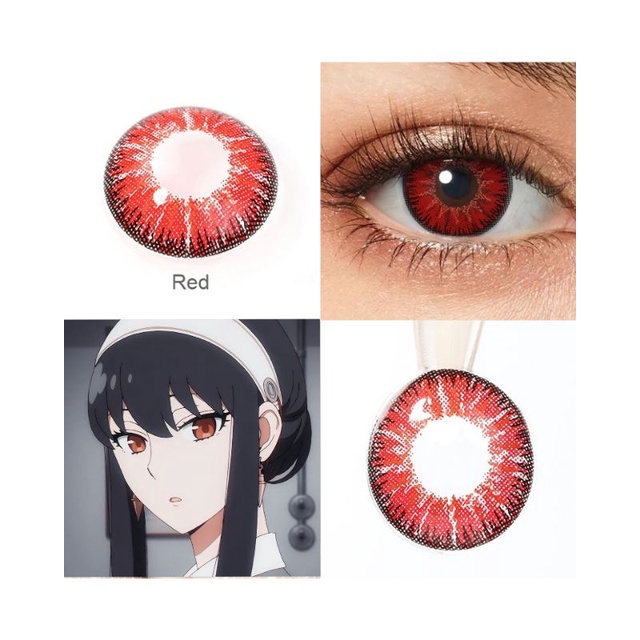 Softlens / Lensa kontak anime cosplay merah Yor Forger Radiance Red