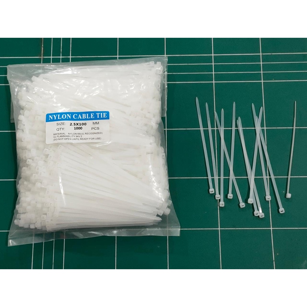 Cable Ties Nylon/Kabel Tis Pengikat 2,5 x 100 mm/10 cm isi 100Bj - HITAM