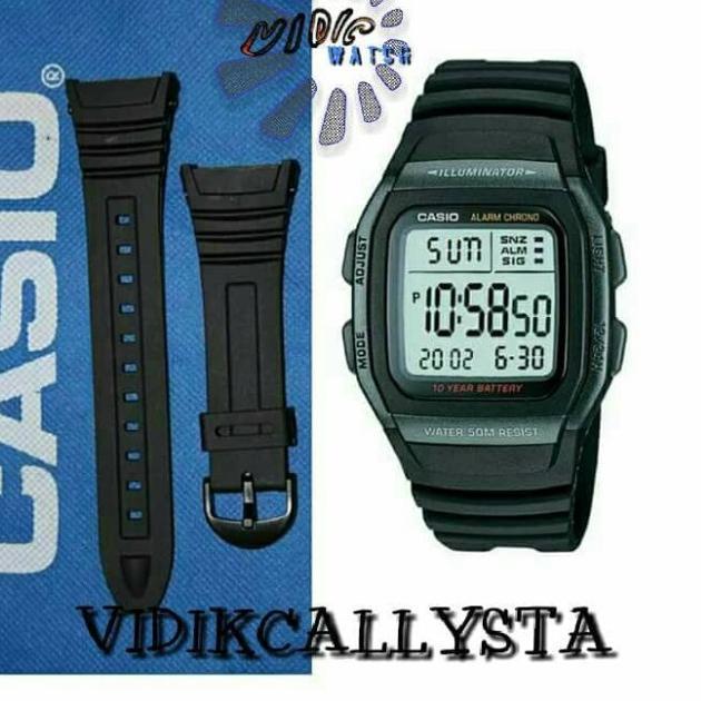 TALI JAM CASIO W96H / STRAP CASIO W-96 W-96H W 96 H BUCKLE PLASTIK