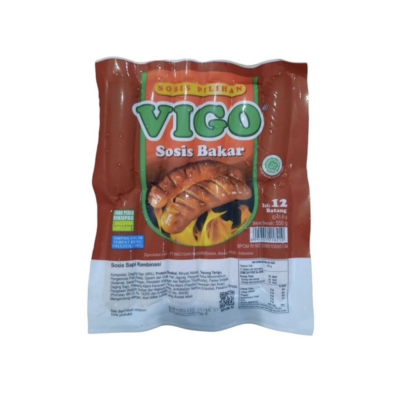 

Vigo Sosis Sapi Bakar 500 Gram (Isi 12 Pcs)