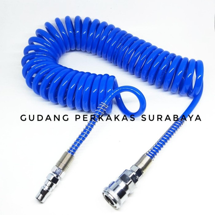 SELANG KOMPRESOR 9 Meter SELANG RECOIL PU SELANG SPIRAL KOMPRESOR 9 M