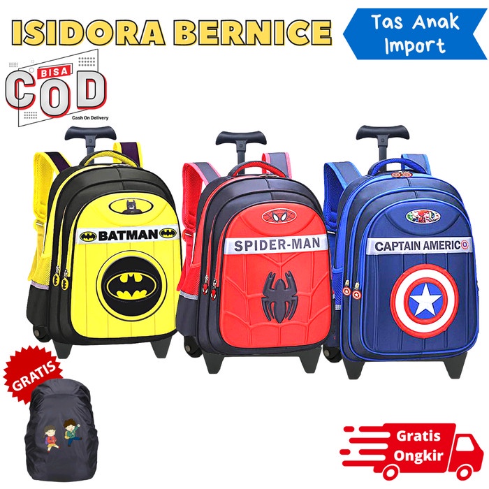 Tas Koper Trolley Tas Koper Sekolah Sd Anak Laki Laki Spider