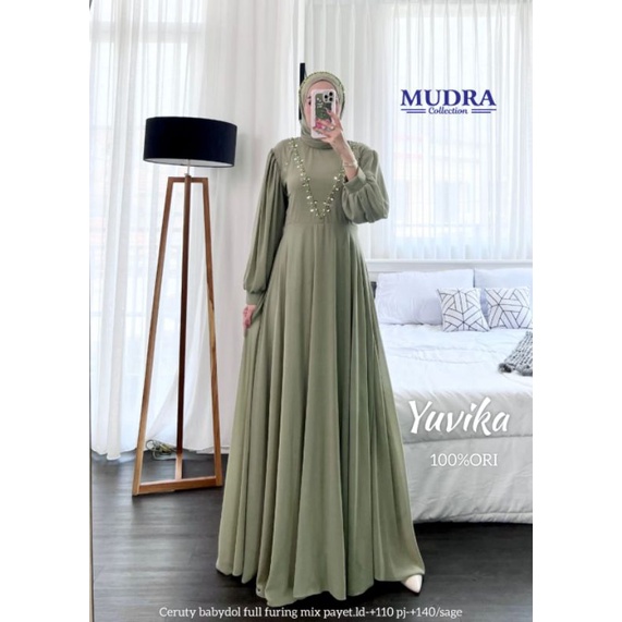 yuvika dress warna sage