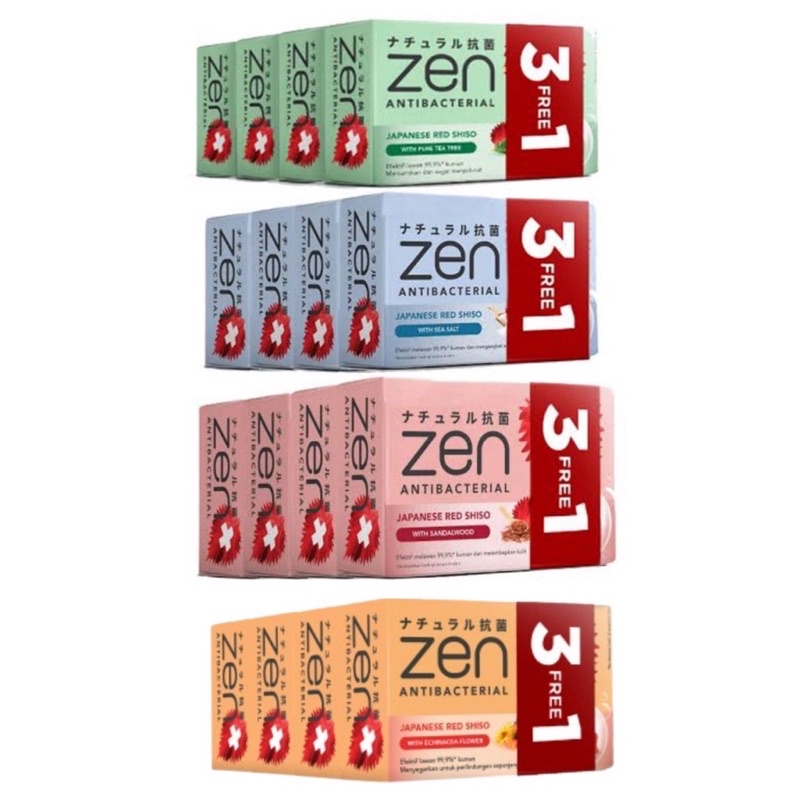 (Paket isi 4) Sabun batang Zen bar soap 70gr banded isi 4pcs