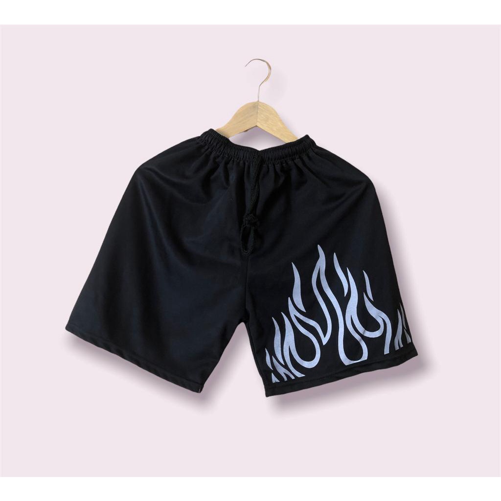 Celana kolor pria motif api