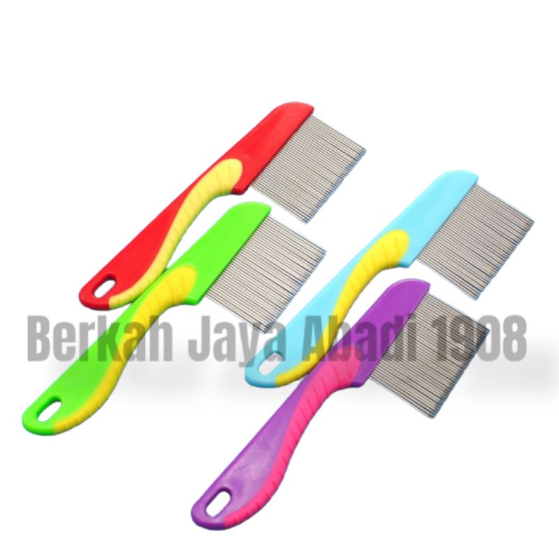Sisir Serit Kutu  Gagang Dan Ketombe Rapat Logam