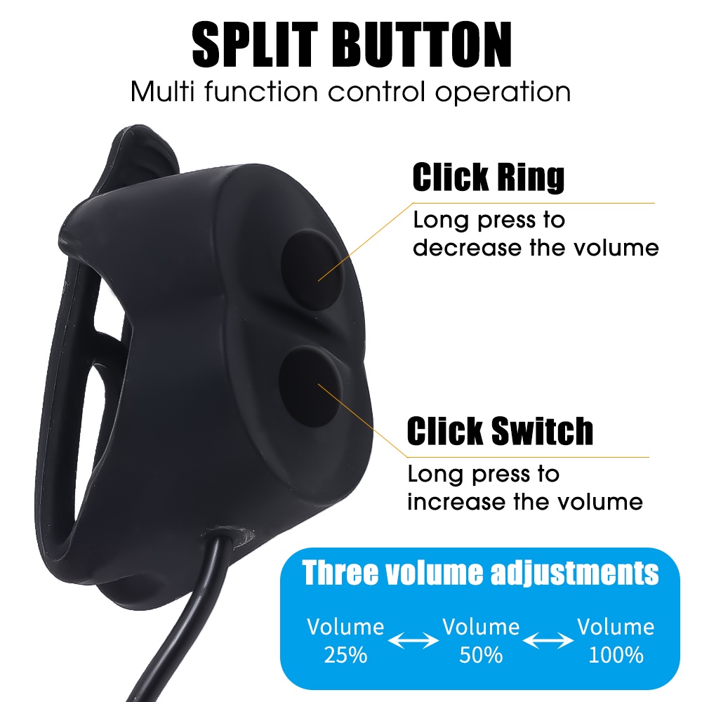 Bel Sepeda Elektrik 120dB 5 Mode Suara Bahan Aluminum Alloy Anti Air IPX6