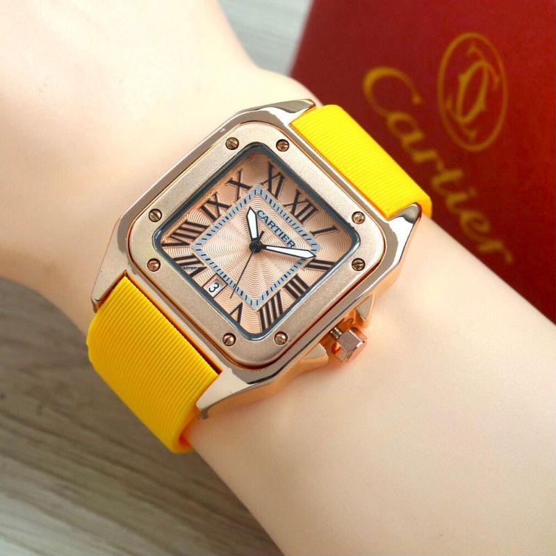 Terlariss Jam Tangan CarrrTierr Segi Kotak Tanggal Aktif Body Rosegold