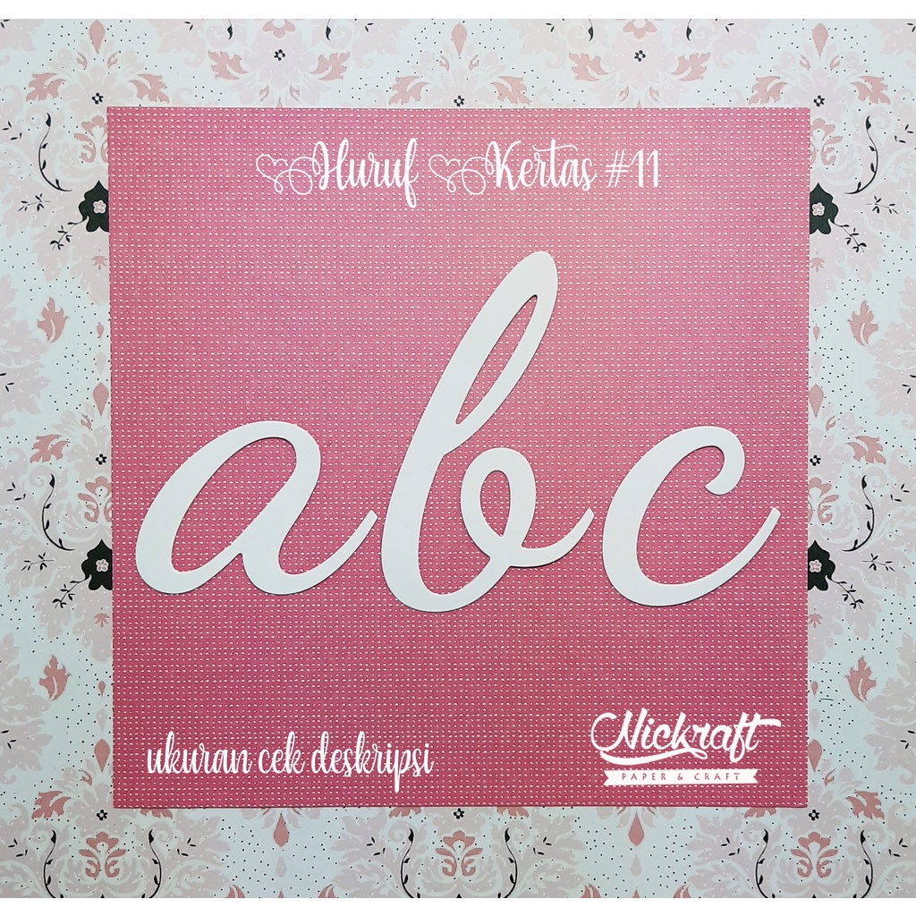 

HURUF KERTAS #11 - Hiasan Scrapbook Nama Alfabet Tulisan Angka