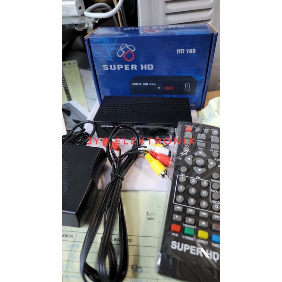 SET TOP BOX / DEKODER DIGITAL SUPER HD HD-168 / SUPER HD HD168 GOL BIRU READY