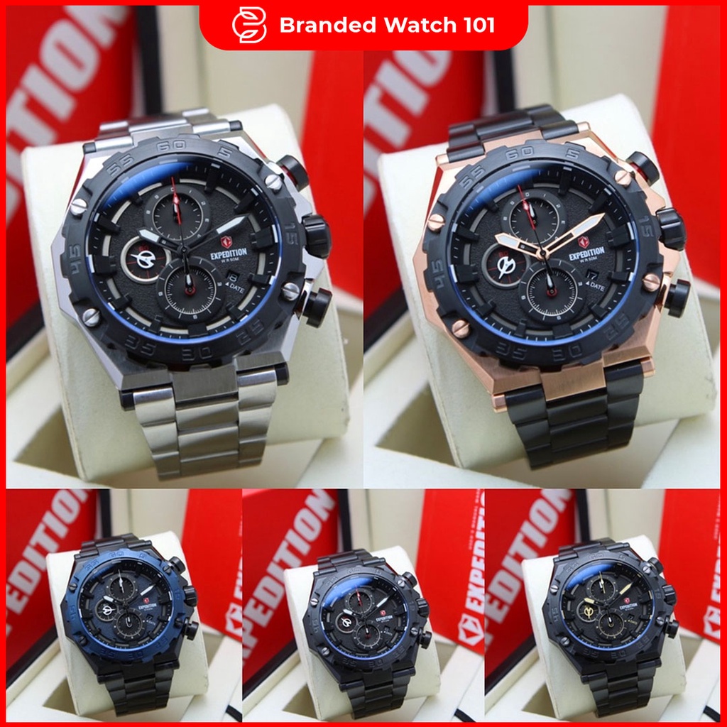 ORIGINAL Jam Tangan Pria Expedition E 6797 / E6797 / 6797 Garansi Resmi 1 Tahun, Stainless