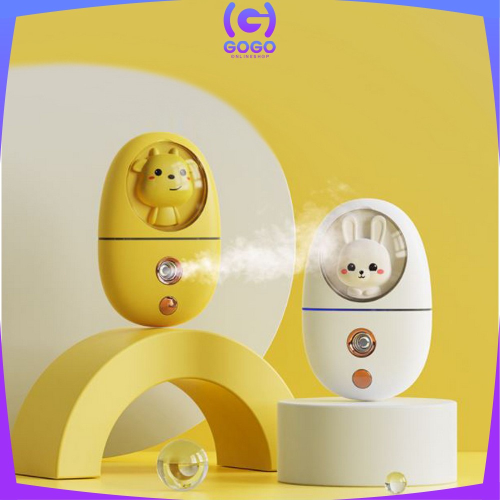 GOGO-K62 Nano Spray Mini Karakter Pelembab Wajah Portable / Diffuser Mini Humidifier USB Charger Bisa Untuk Disinfektan